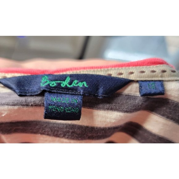 Boden striped long sleeve tee, sz12 - Picture 3 of 5